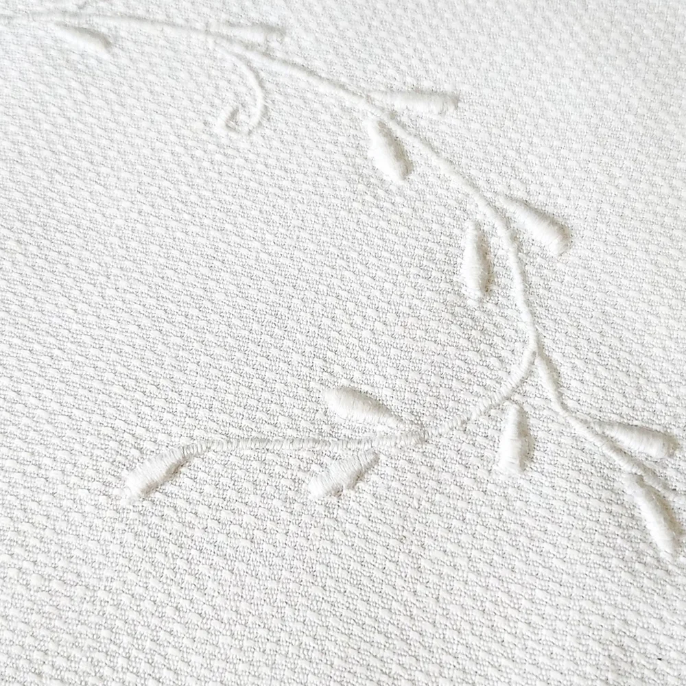 LG EMBROIDERED HUCK TOWEL WITH A MONOGRAM
